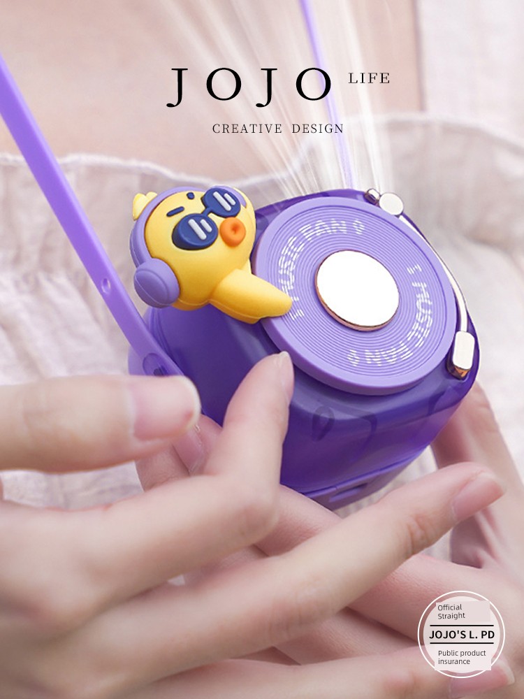 Jojo's L. Pd. Swing. Fan USB Charging Student Portable Handheld Wind Cartoon | Early Broadcast