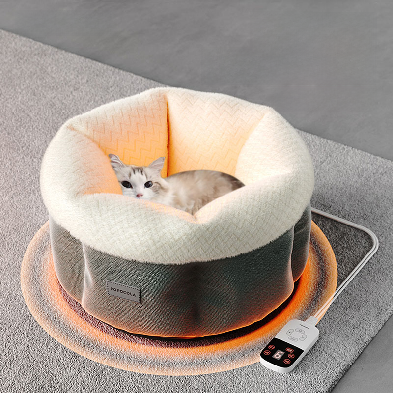 Popo Electric Heating Cat Nest Winter Pet Cat Kennel Closed Electric Blanket Intelligent Constant Temperature Winter Keep Warm and Emit Heat