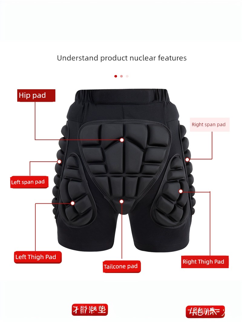 Inner Wear Hip Pad Pants Skiing Hip Pad Skating Hip Pad Adult and Children Anti-Fall Pants Roller Skating Hip Pad Ski Protective Gear