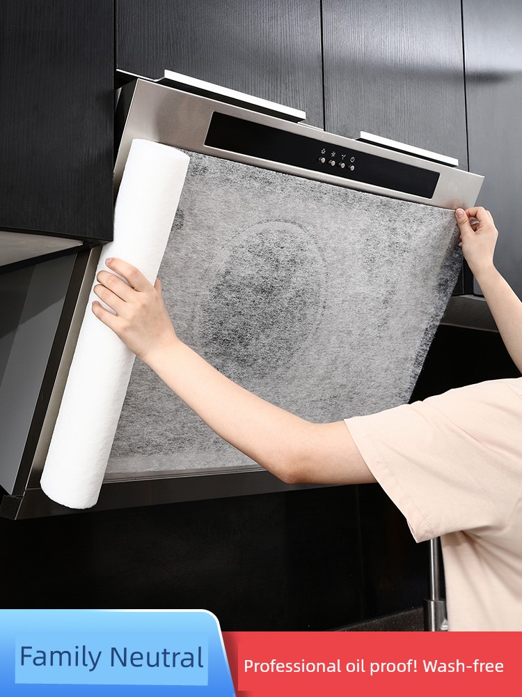 Kitchen Ventilator Grease Absorbent Cotton Pieces Strainer Oil-Proof Cover For Home Oil Sump Stickers Kitchen Special Oil-Absorbing Sheets High Temperature Resistance