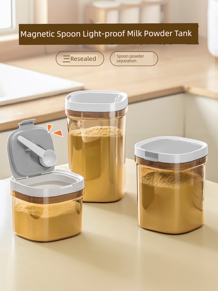 Milk Powder Storage Tank Moisture-Proof Sealed Can Outfitting Portable Baby and Infant Rice Flour Separately Packed Case Food Grade Milk Powder Box
