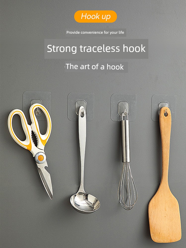 No Drilling Adhesive Non-Rust Hook on Wall