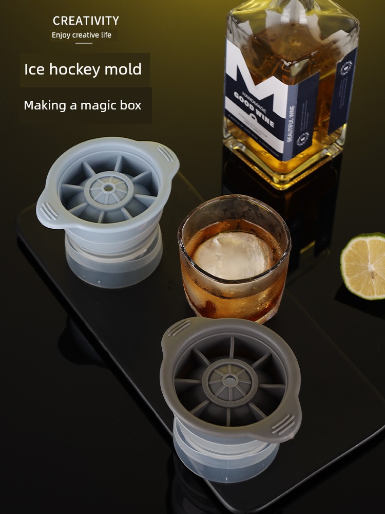 Whiskey Big Ice Hockey Ice Cube Ice Cube Mold Ice Tray Edible Silicon Ball For Home Spherical Ice Abrasive Tool