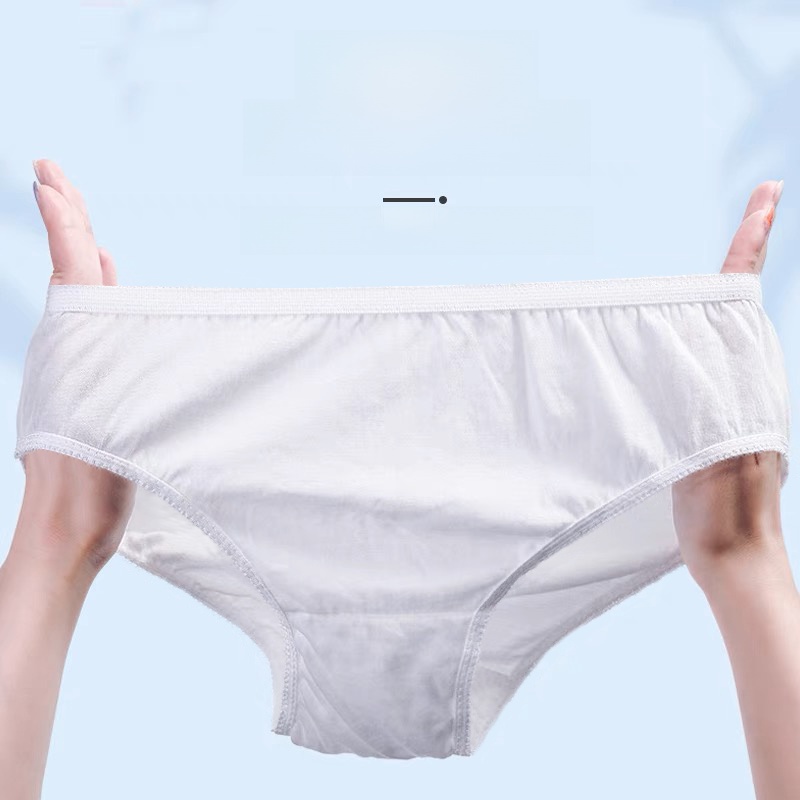 20-Pack Disposable Underwear for Women Pure Cotton Sterile Maternity Travel Daily Disposable Shorts Travel Breathing Time