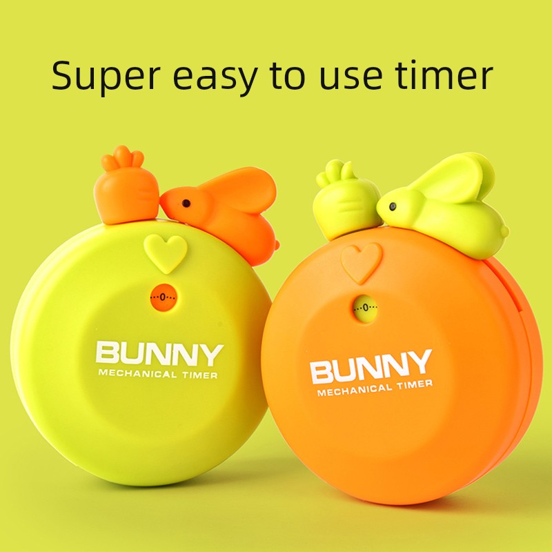 Cartoon Rabbit Mechanical Timer Reminder Student Online Red Dedicated Self-Discipline Postgraduate Entrance Examination Alarm Clock Magnetic Suction Timer