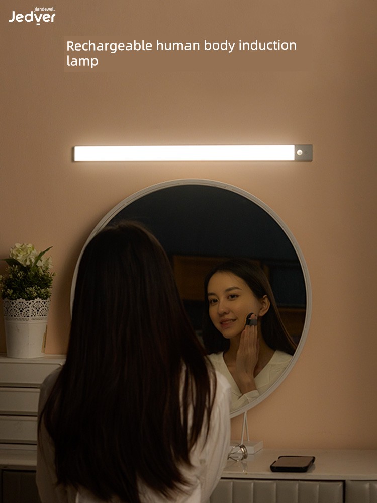 Rechargeable LED Wireless Smart Induction Lamp Stair Mirror Front Light Bathroom for For Home People
