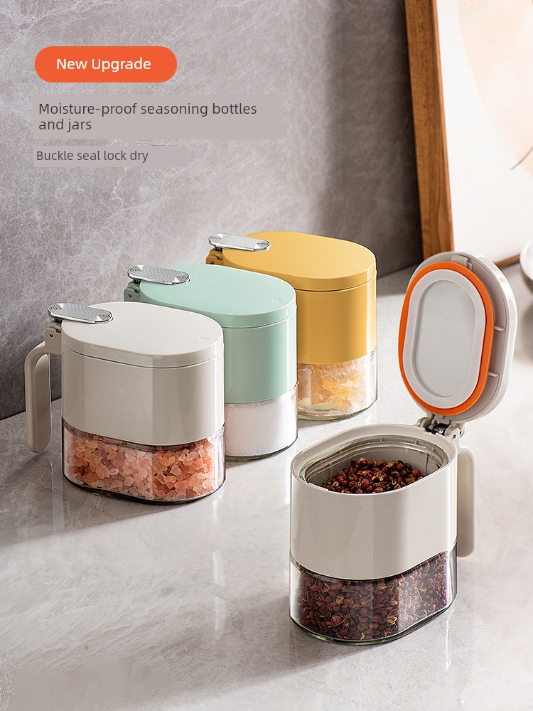 Kitchen For Home Seasoning Box Combination Suit Sealed Salt Jar Sauce Vinegar Spice Jar Seasoning Box Seasoning Storage Box
