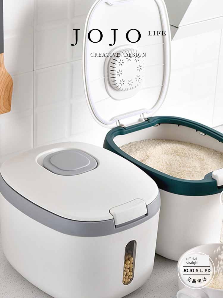 Jojo's L. Pd. Mr. Grocery. Rice Bucket Moisture-Proof and Moth-Proof Seal For Home 10.00kg Rice Storage Box | Car