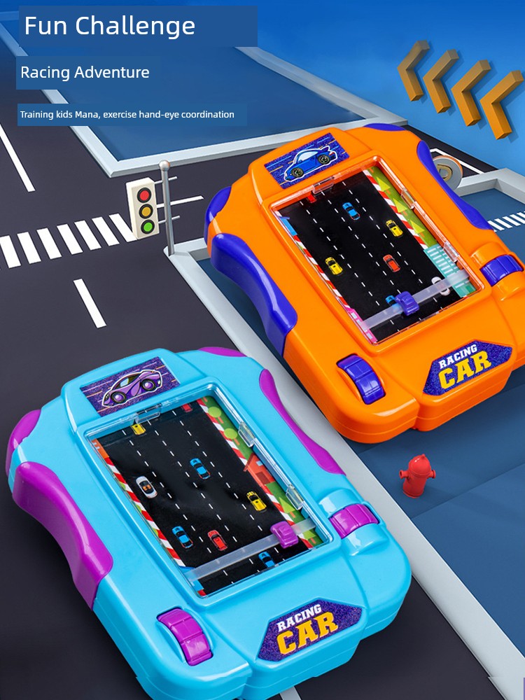 Kids Racing Car Adventure Handheld Game Machine Desktop Toys 3-6 Years Old 8 Boys and Girls Simulation Driving Car