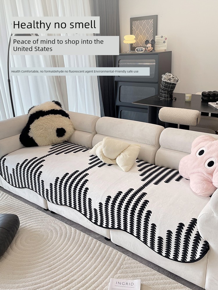 Bruloman Cashmere-like Special-Shaped Sofa Cushion Fancy All Year Round Neutral Leather Sofa Cushion 2025 New Arrival Non Slip