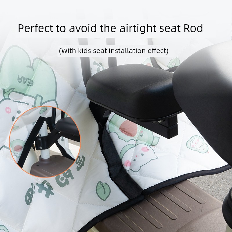 Matching E-Bike Windshield Winter Fleece-lined Thickened Battery Windproof Rain-Proof Cover New Arrival Double-Sided Waterproof Slit