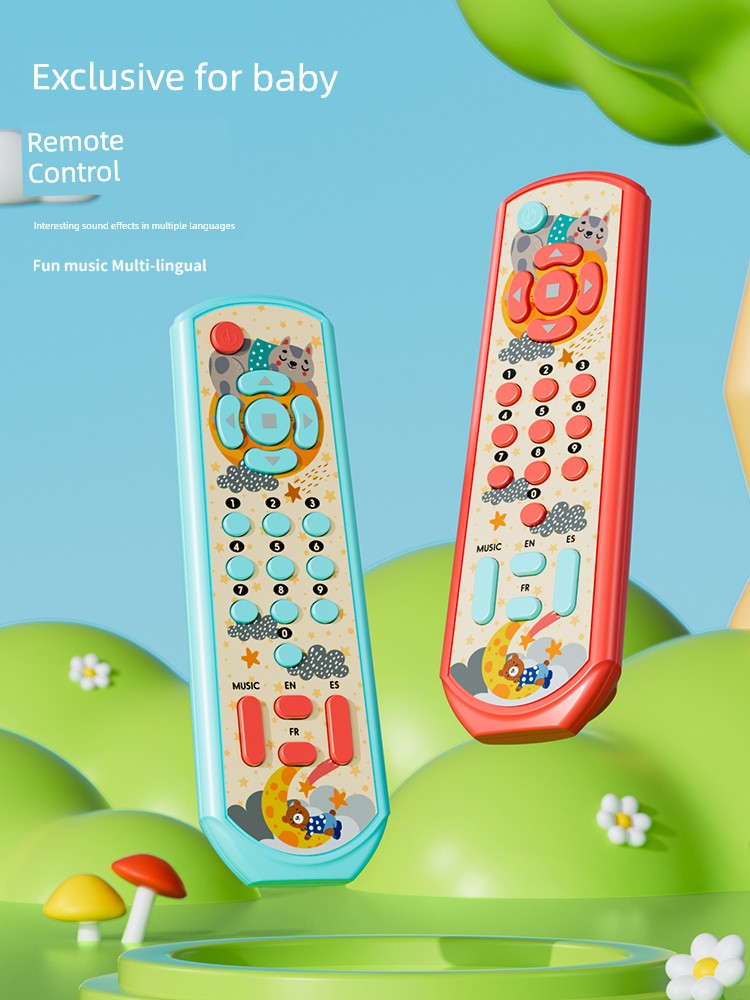 Baby Remote Control Toys Baby Artificial Mobile Phone Kids Phone Button Early Education Puzzle 0-1 Year Old Boys and Girls