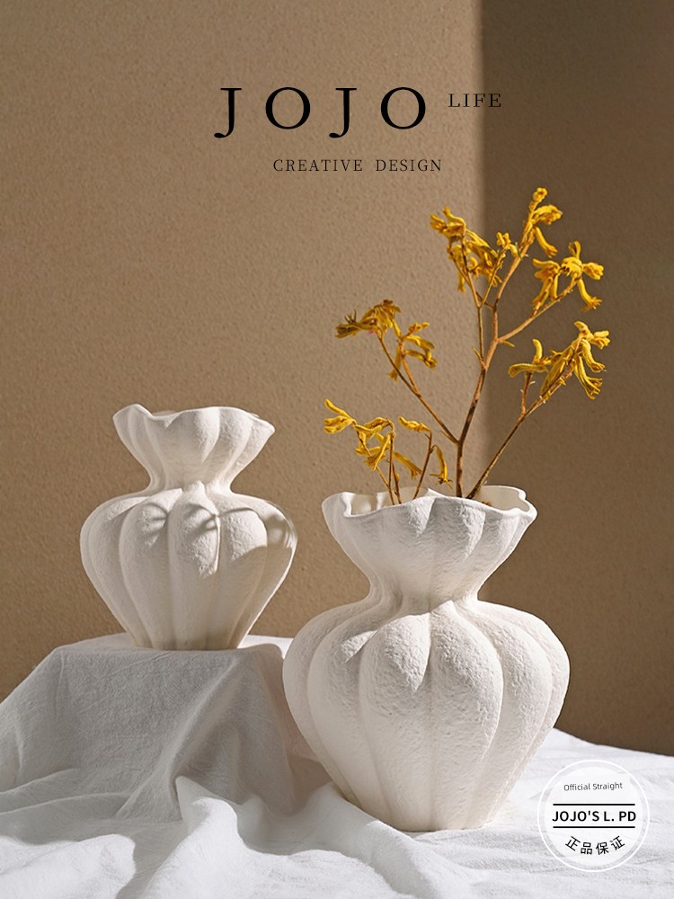 White Fancy Living Room Desktop Retro Warm Vase