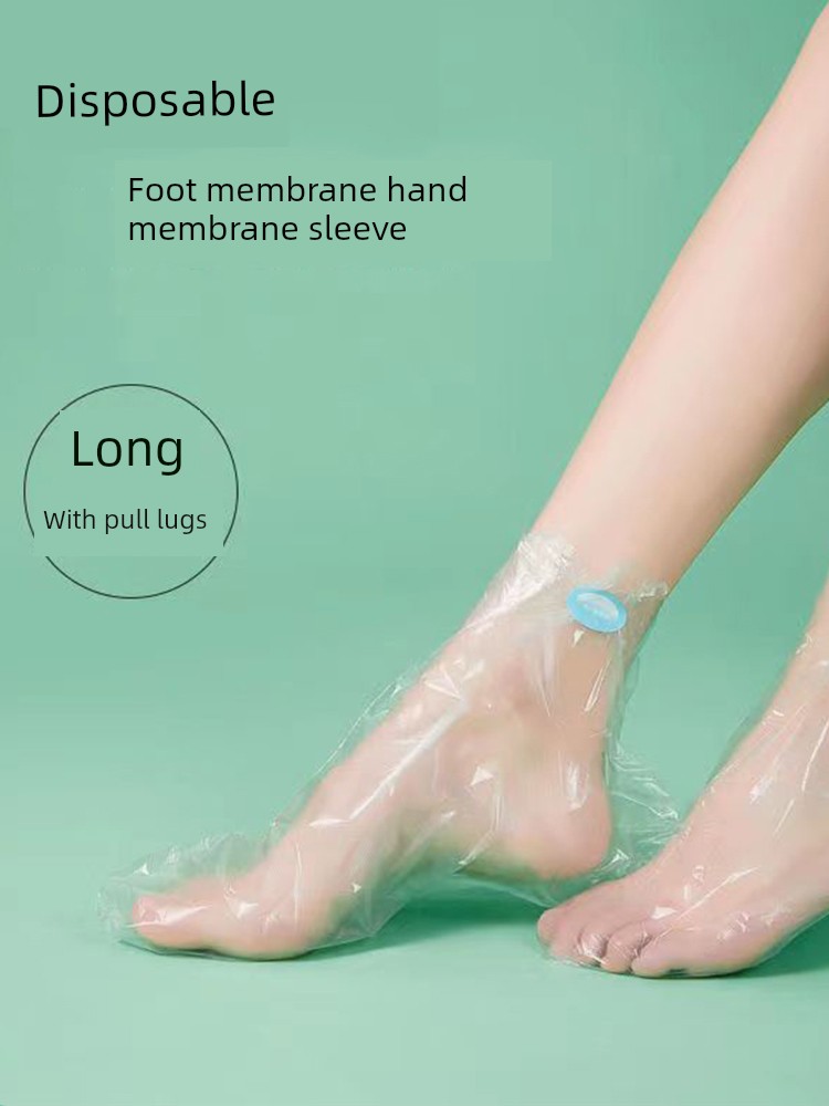 Transparent Plastic Foot Bath Magic Tape Waterproof Hand Mask