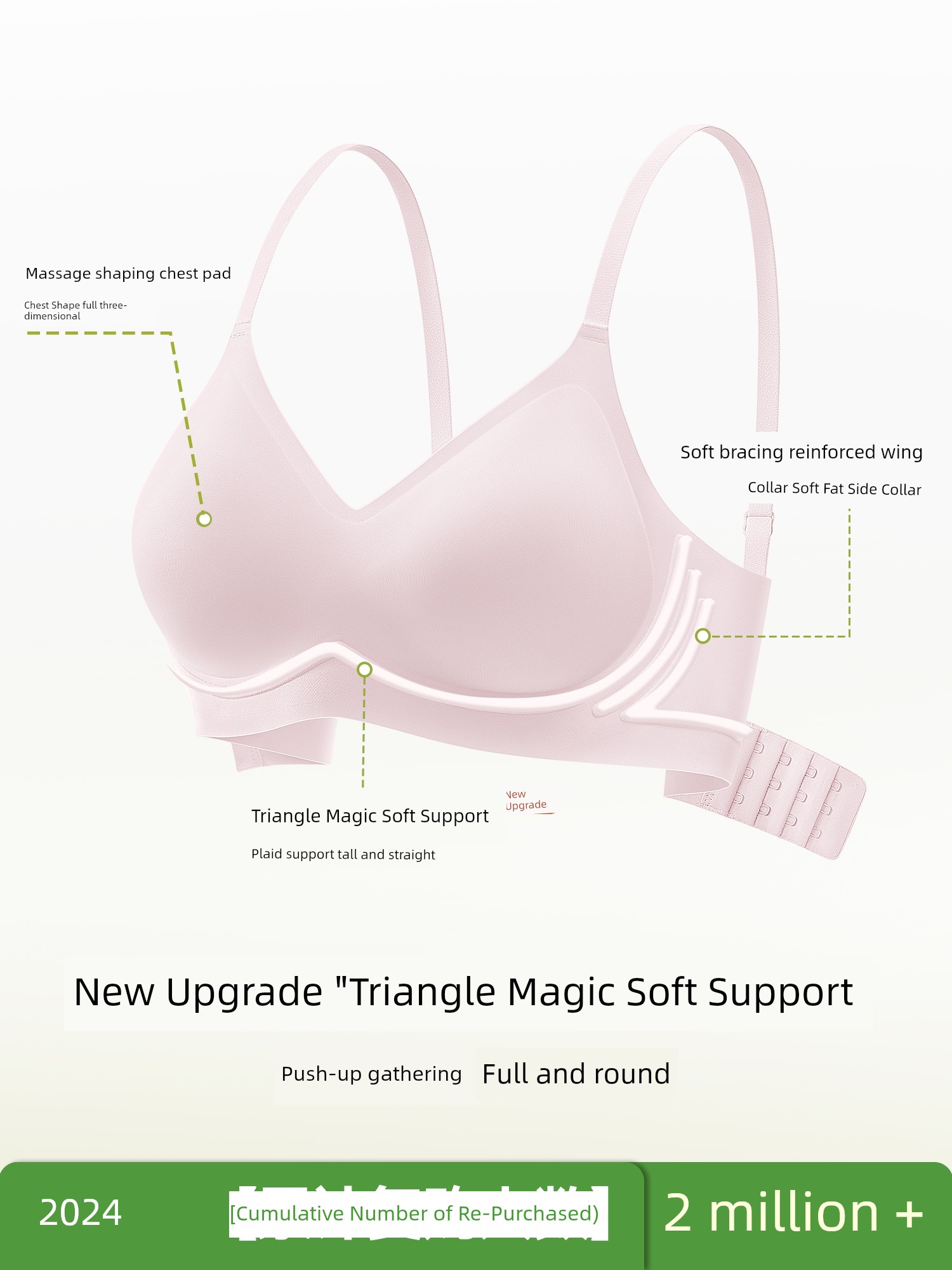 Secretworld Underwear Women Push up Small Bust Big Soft Support Seamless Comfortable Breast Collection Anti-sagging Bra