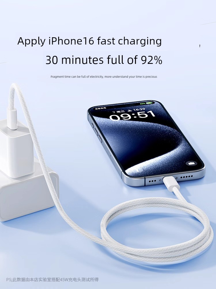 BS Apple 30W Mobile Phone Braided Tablet Plug Fast Charge