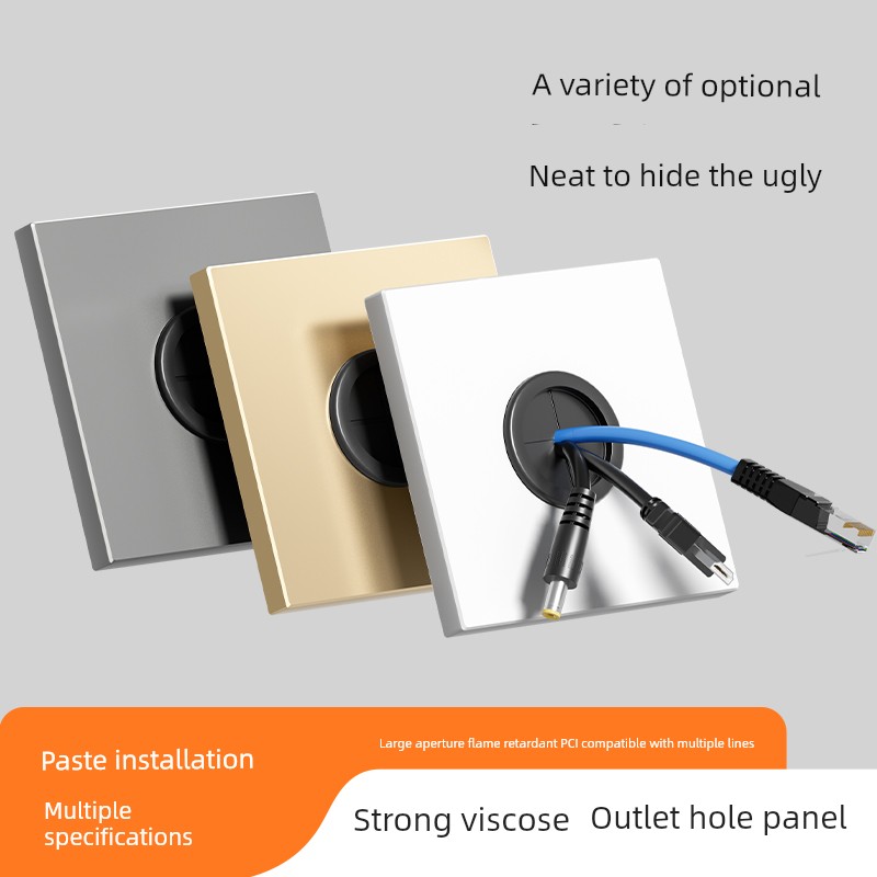 86-Type Socket Switch Paste Blank Panel Hole Blocking Cable Entry Decorative Hole Covers Cassette Baffle Filling Cover Cover Block