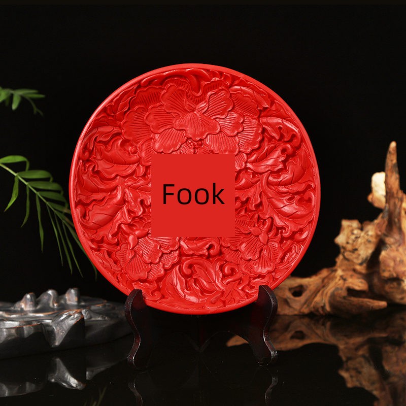 Paint Carved Lacquer Ware Specialties of Beijing Kakeban Folk Lacquerware Crafts Decoration Business Gifts for Foreigners Beijing Gifts