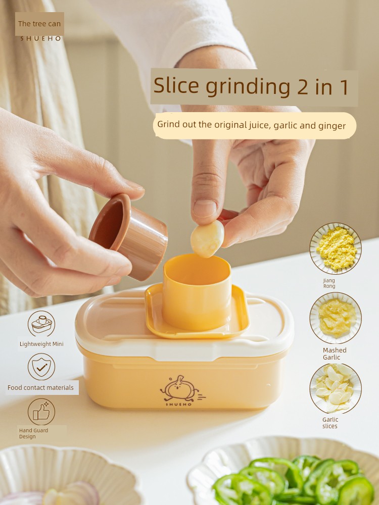 Tree Vitality Caicai Mini Mashed Garlic Grinding Ginger Powder Mud Garlic Grinder Minced Garlic Slicer For Home Pulling Garlic Ginger Juice
