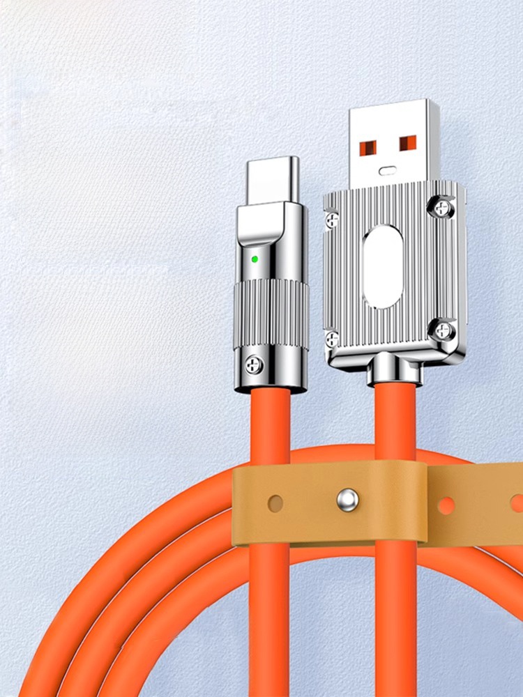 [Buy One Get One Free] 120W Super Fast Charge Typec Data Cable 6A Suitable for Huawei Charging Cable P40pro Genuine Goods Mate50 Geek Line Mobile Phone 100W Metal TPC Glory Zinc Alloy