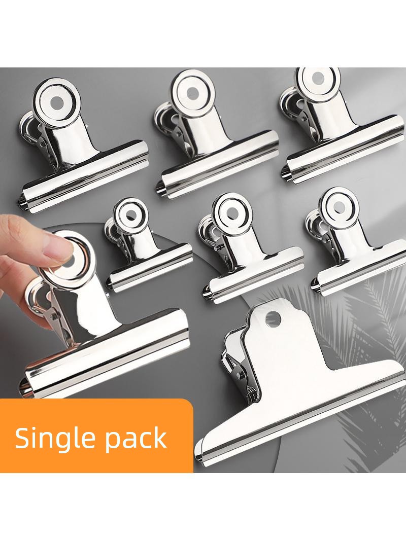 Jujiajia Clip Stationery Fixed Universal Organize Folders Stainless Steel Iron Ticket Clips Extra Large Small Size Book Little Clip File Home
