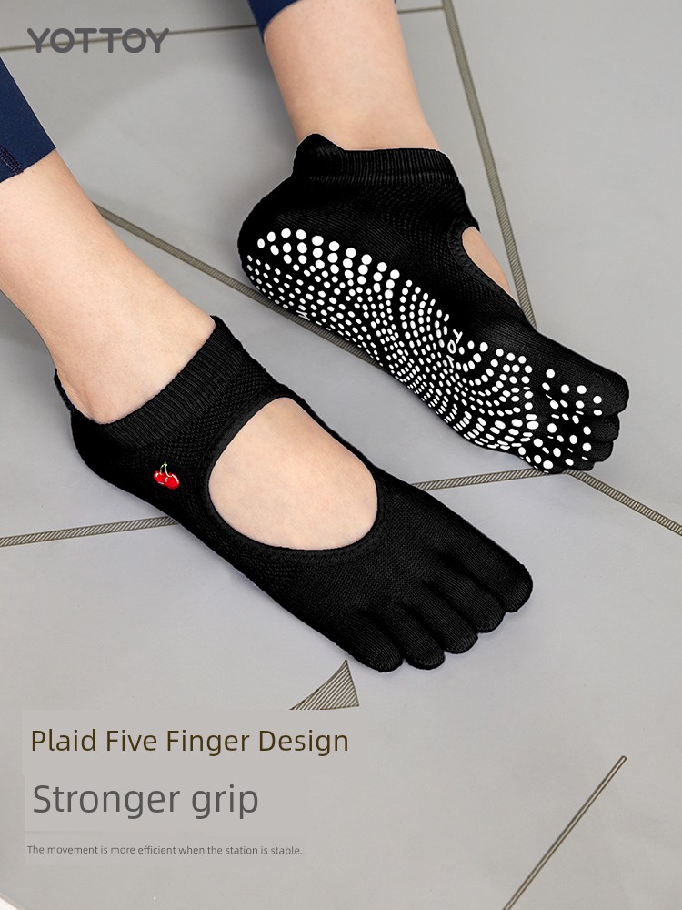 Yoga Socks Pilates Non Slip Professional Women Toe Socks Fall and Winter Indoor Sports Fitness Dance Yoga Shoes Socks