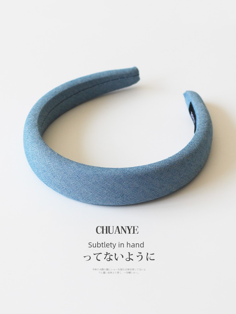 Kawano Minimalist Blue Summer Headband Outdoor All-Matching Headdress 2024 New Arrival Fancy Hair Accessories Headband High Skull Top