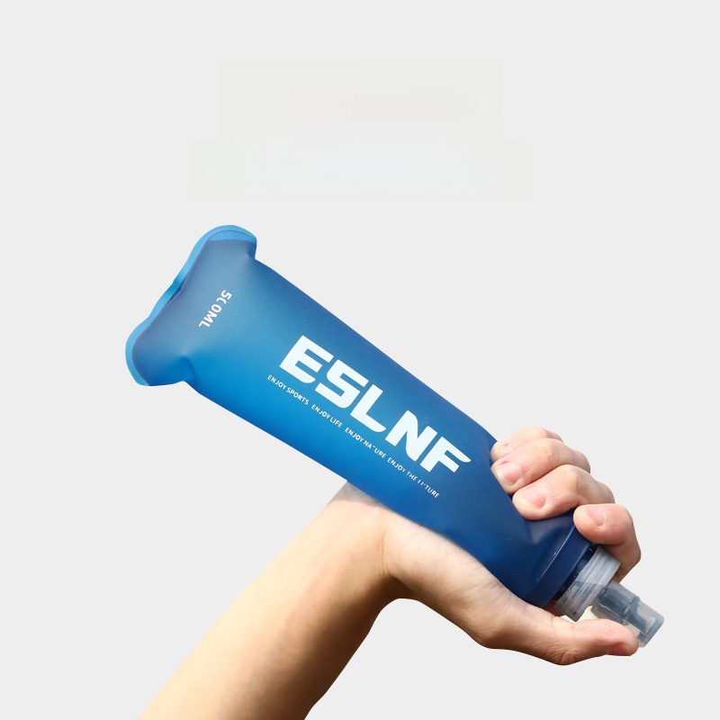 Sports Soft Water Bottle Outdoor Soft Water Bag Foldable off-Road Running Water Bag Marathon Portable Water Cup 500ml