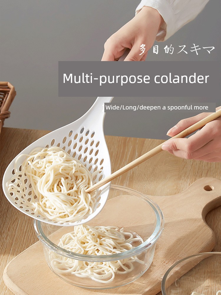 Scoop up Dumplings Big Strainer Kitchen Long Handle Scoop Noodles Spoon Domestic Hot Pot Spicy Hot Japanese Draining Strainer Spoon Strainer