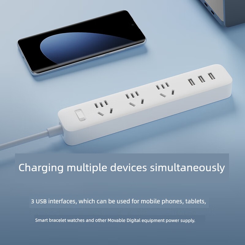 [88vip95 Discount] Xiaomi Wiring Board Socket Power Strip Patch Panel Porous USB Multi-Function USB Charging Panel