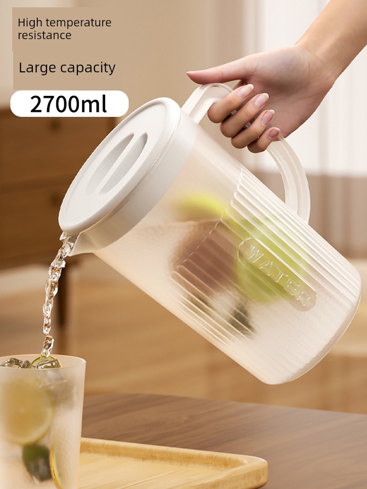 Large Capacity Refrigerator Cold Water Bottle Plastic Glass High Temperature Resistant Cold Boiled Water Cup Cold Bubble Juice Water Bottle For Home Summer