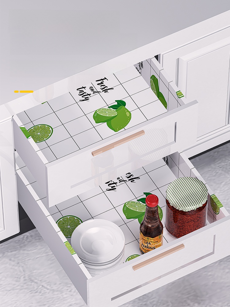 Self-Adhesive Kitchen Cabinet Oil-Proof Shop Sticker Drawer Mat