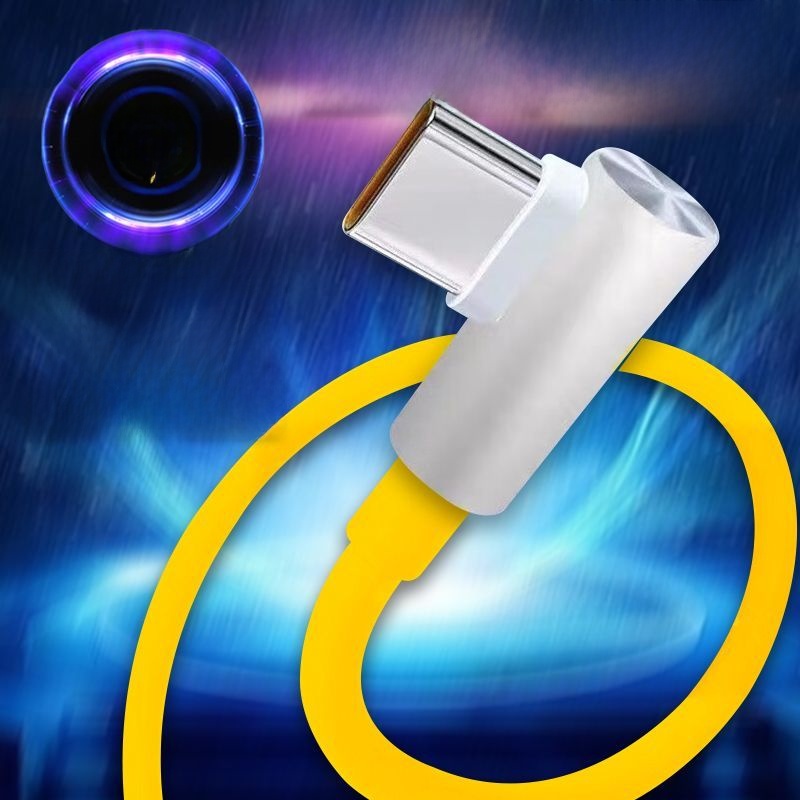 Applicable to Redmi K40 Game Enhanced Flash Charging Cable 67W Watt Fast Charging Xiaomi 14 Note11pro Mobile Phone 6a13 Elbow K50 Data Cable Display Smart Power Ordinary Protection Dedicated