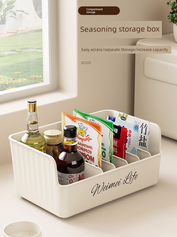 Kitchen Seasoning Can For Home Compartment Seasoning Bag Spice Jar Storage Rack Multifunctional Seasoning Organizing Box