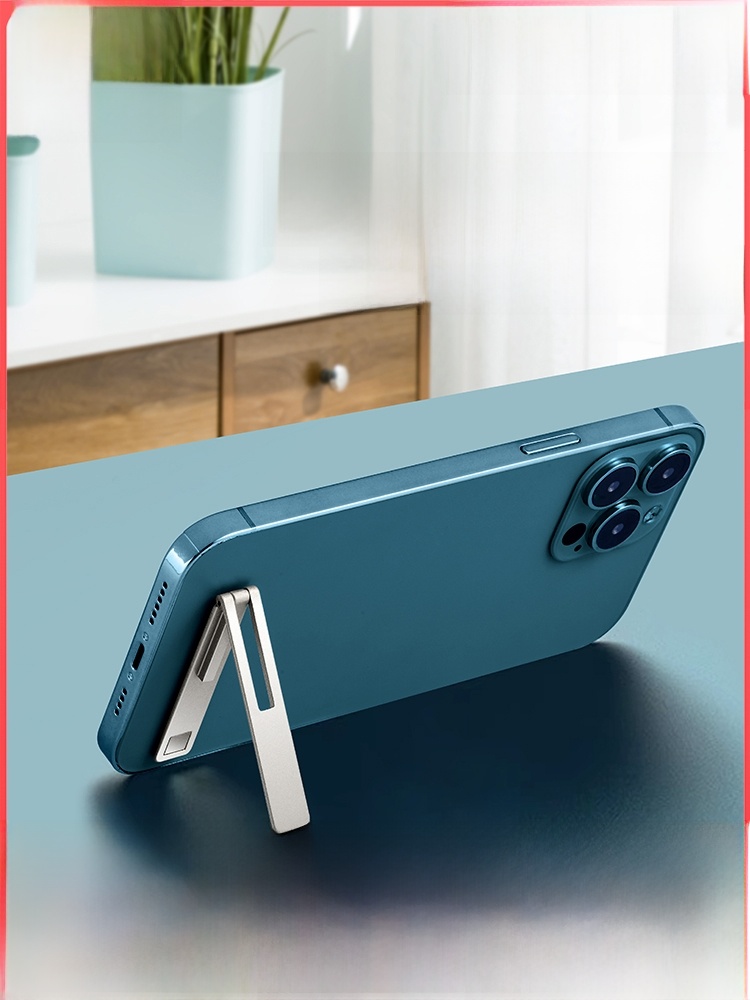 Invisible Back Sticker Metal Small Push-Pull Mobile Phone Holder