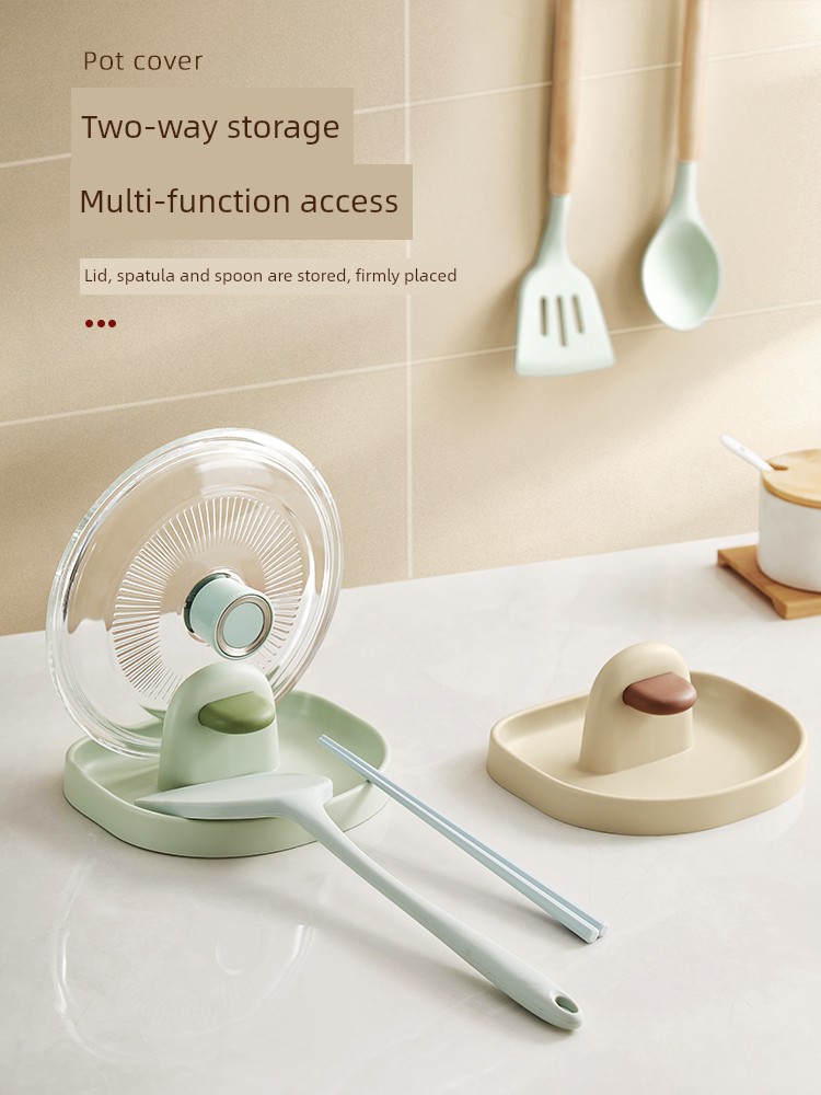 Accessible Luxury For Home Kitchen Countertop Commodity Shelf Pot Lid Placement Device Draining Rack Pot Lid Rack Storage Pot Lid Shelf Handy Gadget