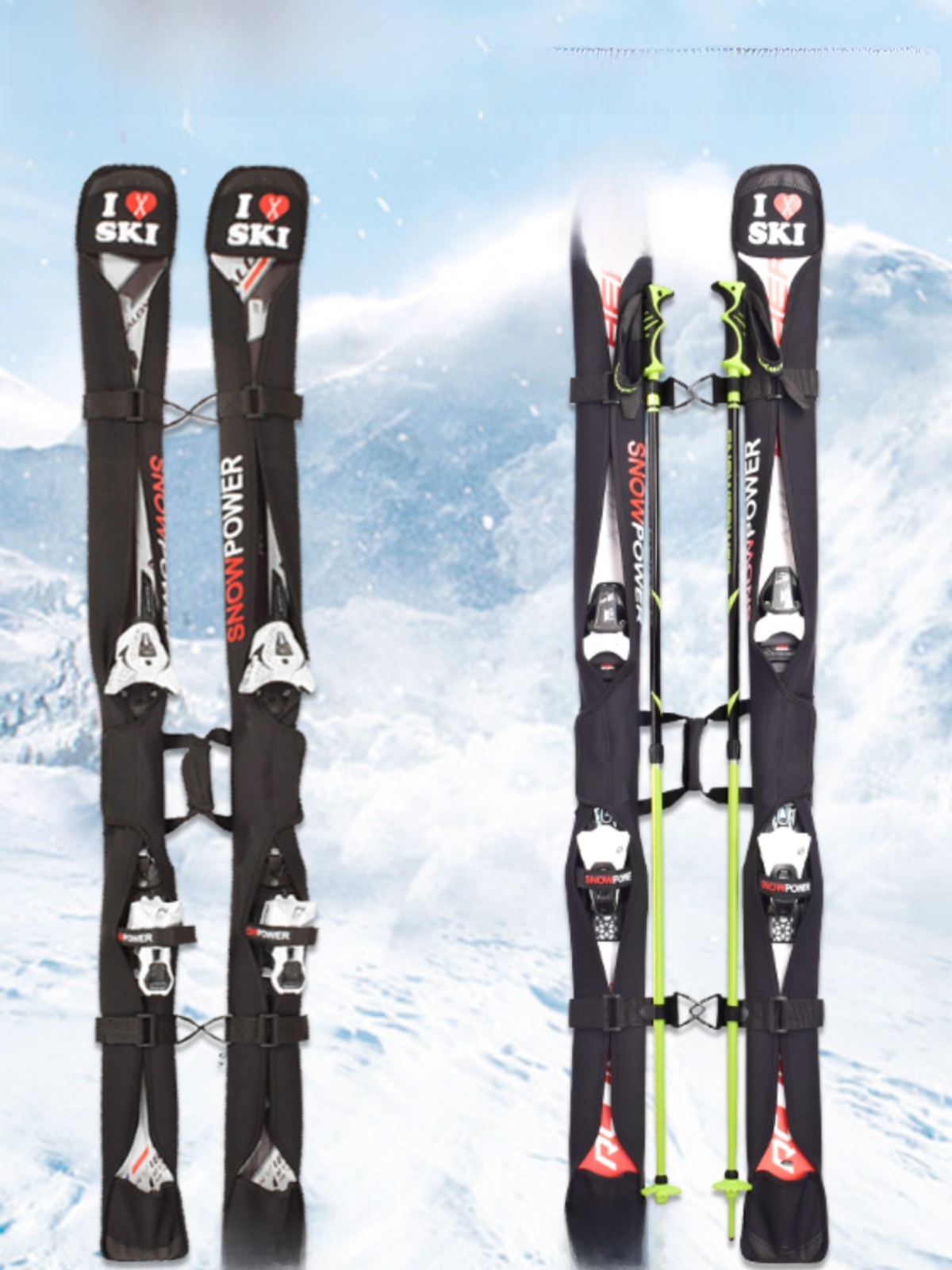 Snow Power Double Board Snowboard Cover Double Board Dumpling Wrapper Snow Gear Package Board Cover Shoulder Satchel