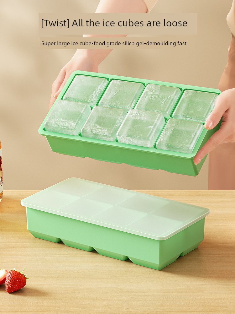 Large Edible Silicon Ice Cube Box with a Cover Handy Gadget Mold