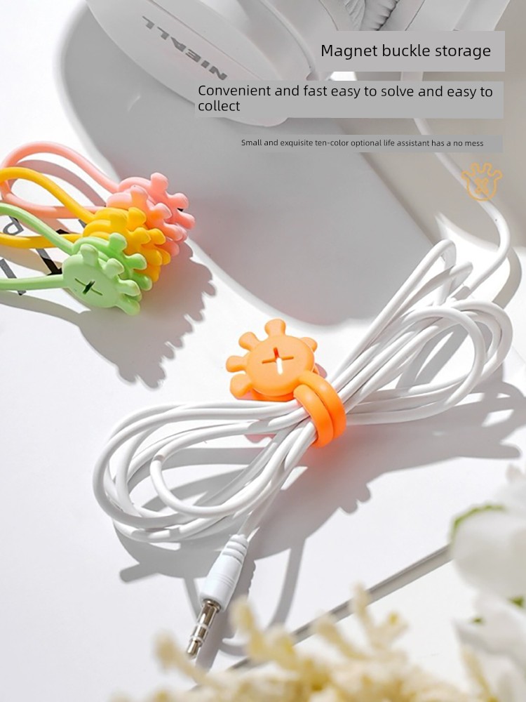 Multifunctional Magnetic Cord Manager Cartoon Creative Style Palm Management Clasp Silicone Magnetic Stickers Cable Winder Storage Fantastic