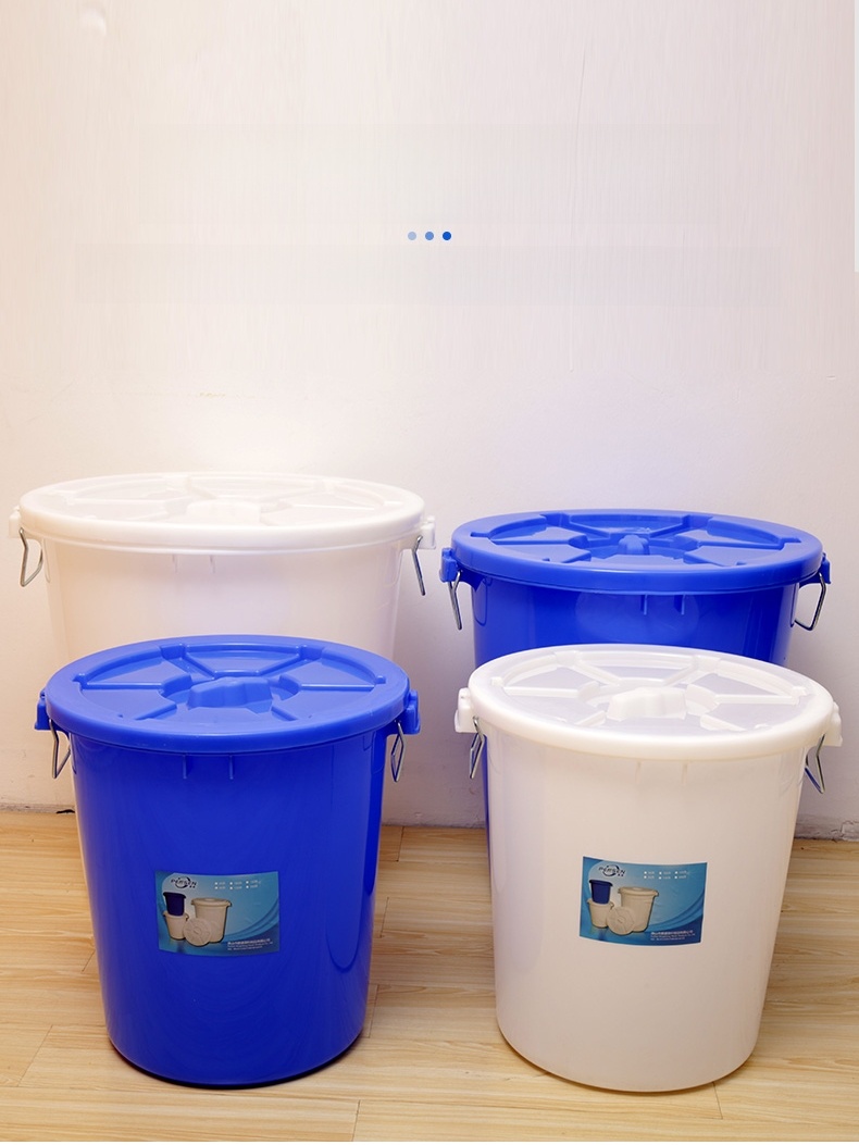 Food Grade Plastic Wine round Big White Bucket with Lid