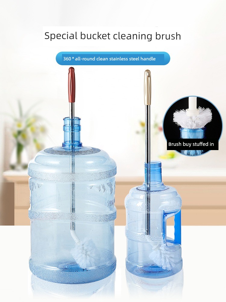 Jujiajia Water Barrel Brush Sub Purified Water Bucket Barrel Brush Brush Bucket Wash Barrel Brush Mineral Water Dispenser Bottled Water Long Handle Cleaning Brush