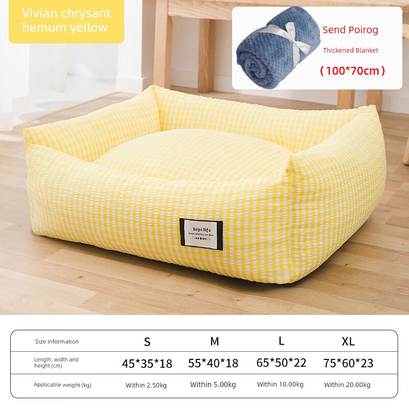 Hippie Dog Kennel All Year Round Neutral Removable and Washable Winter Heattech Dog Bed Small Size Dogs Cat Nest Pet Bed Poodle