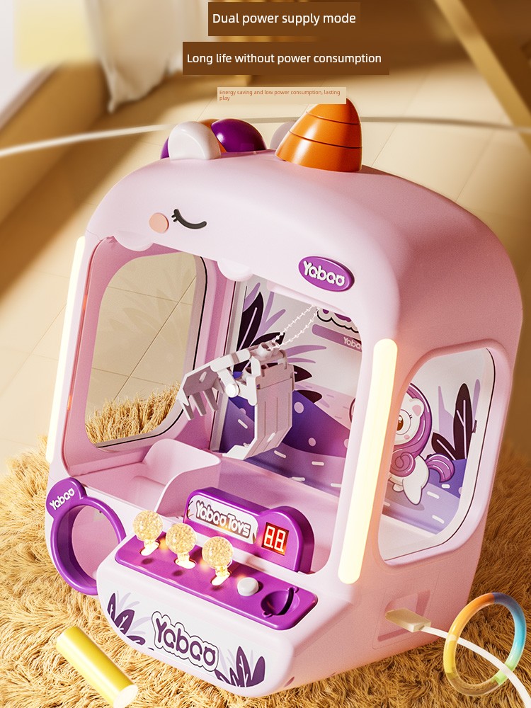 2025 New Arrival Prize Claw Child Clip Doll Gashapon Machine Small For Home Boys and Girls Birthday Gift Toy