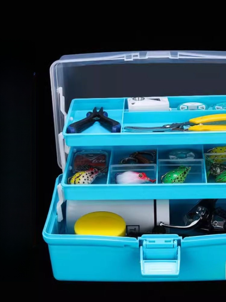 Fishing Gear Accessories Storage Box Satchel Fishhook Box Multi-Functional Plastic Fishing Tool Box Storage Box Large Capacity