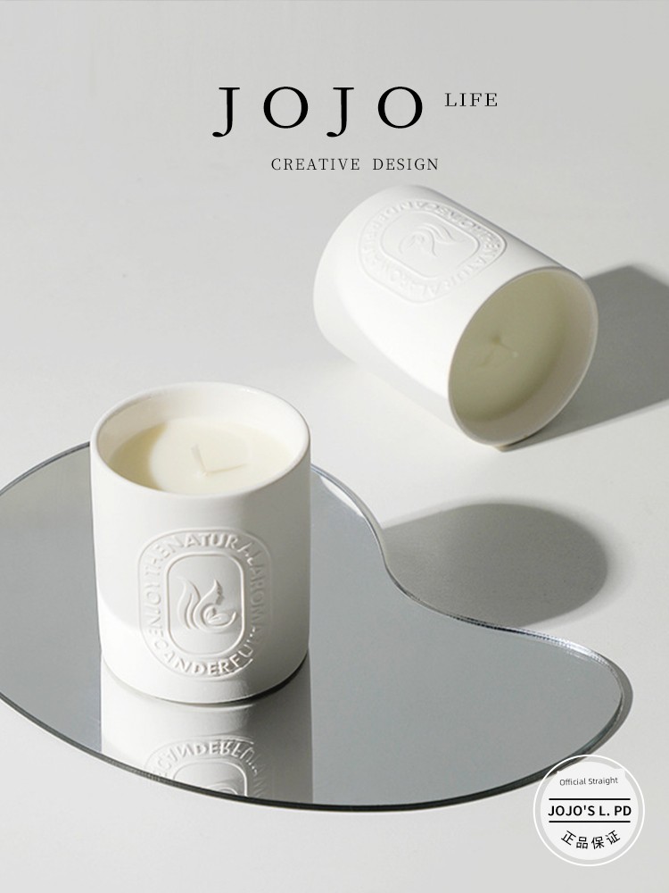 Jojo's L. Pd. RAIN. Aromatherapy Candle Minimalist Atmosphere Relief Ceramic Soy Wax Fragrance | Yuqing