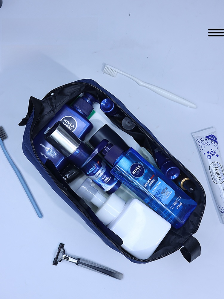 Wash Bag Men's Travel Set Men's Business Trip Dry Wet Separation Portable Wash Hands Supplies Storage Bag Cosmetic Case Waterproof