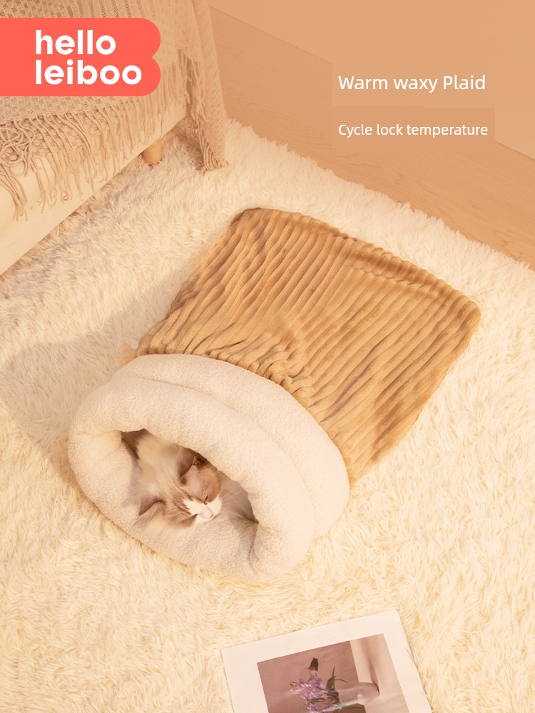 Cat Nest Winter Warm Sleeping Bag Cat Nest Closed All Year Round Neutral Winter Kitten Sleep Sense of Security Nest Cat Sleeping Bag