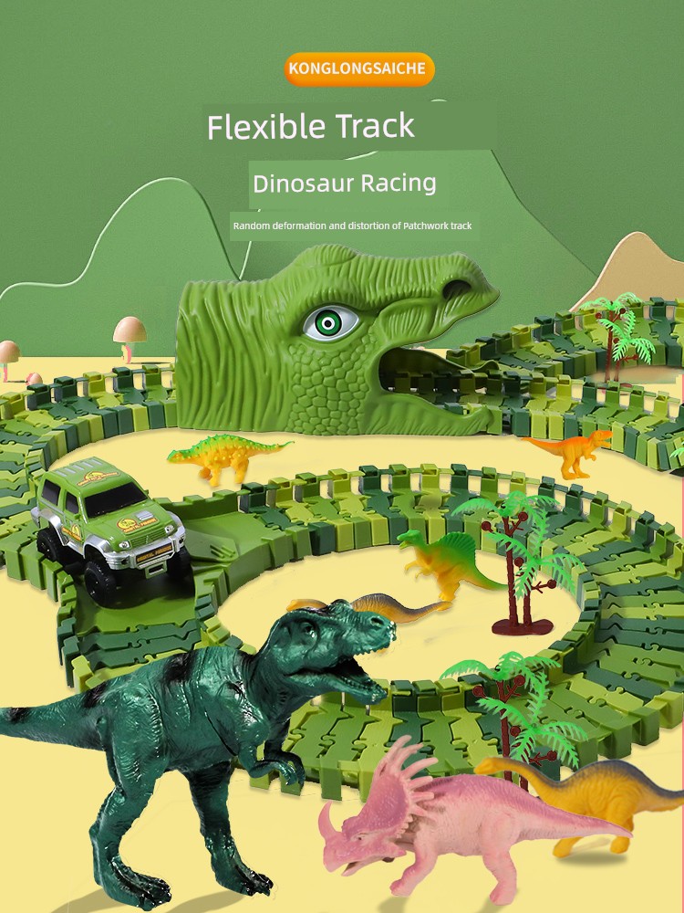 Dinosaur Paradise Rail Car Electric Car Panshan Road Small Train Track Entrance Adventure Children Boys' Toys