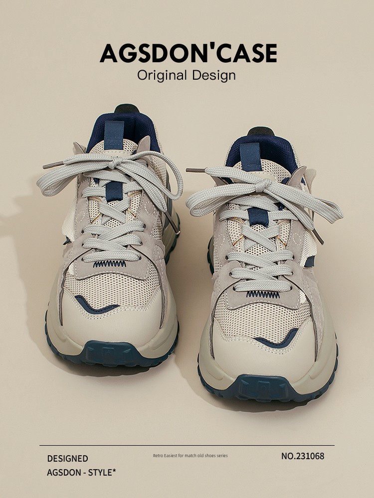 Dad Shoes Women's 2024 New Arrival Spring and Autumn Explosion Thick Sole Height Increasing Feet Small a Casual Gan Shoes Sports Easiest for Match Shoes