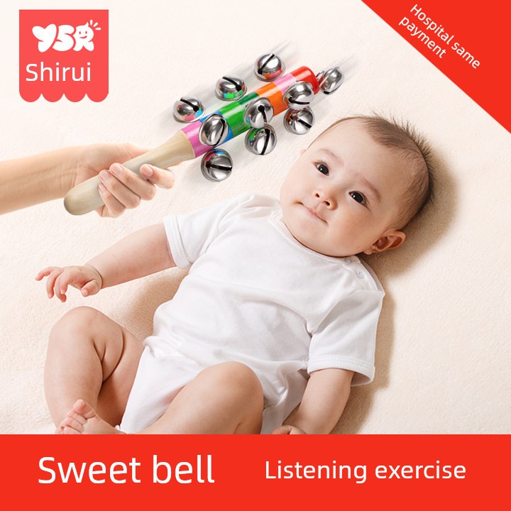 Погремушка для новорожденных, погремушка для младенцев, съедобный музыкальный инструмент, игрушка для тренировки хватания и слушания, красочная дубинка